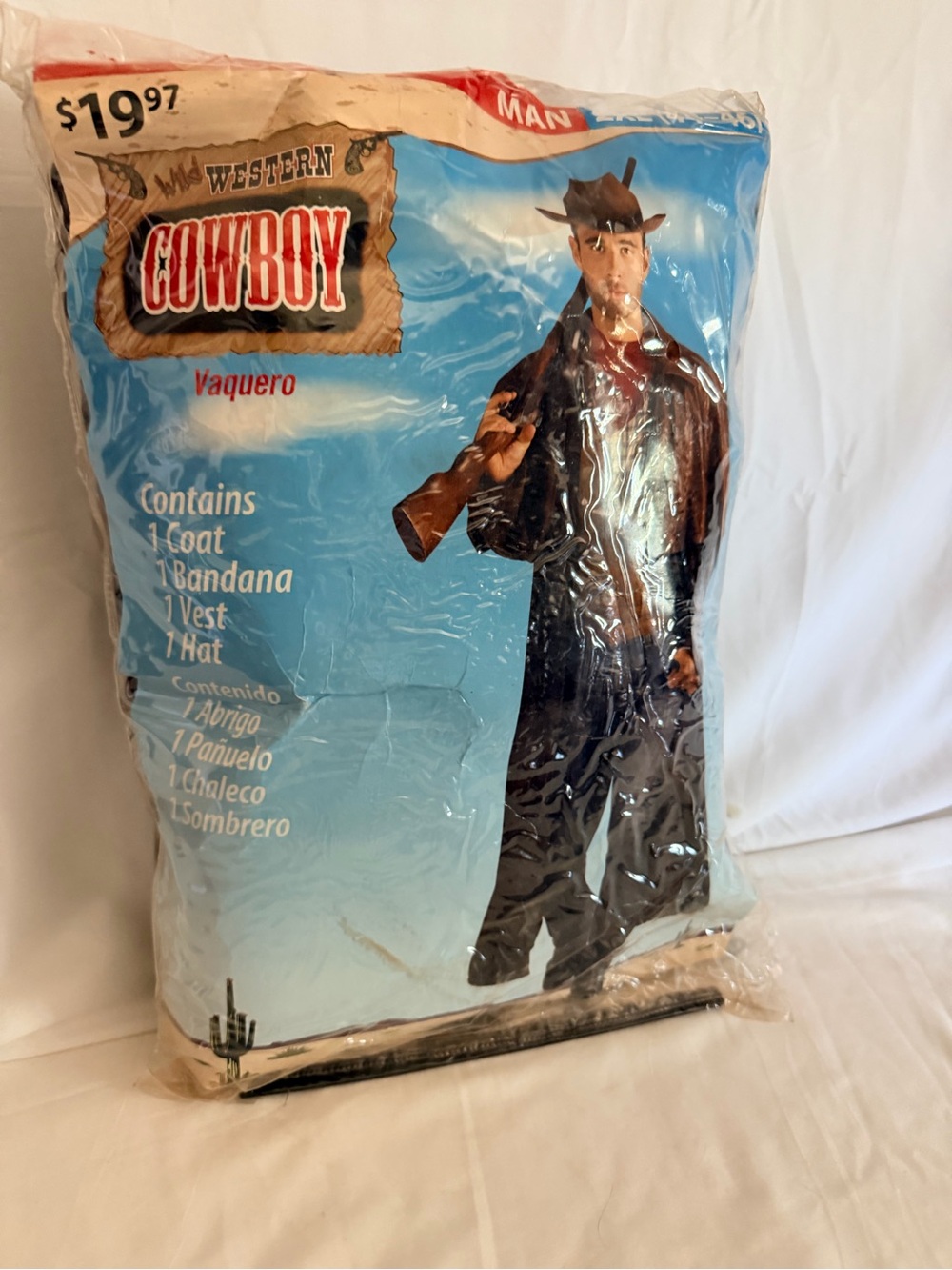 Cowboy Old West Duster Jacket Cosplay Halloween Costume Adult Men's XXL -No Hat